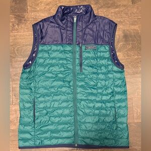 Vineyard Vines Teal and Navy Puffer Vest